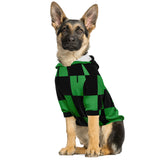 Slayer Of Demons Green Checker Pattern - Dog Jacket