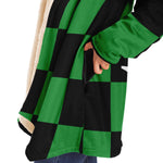 Slayer Of Demons Green Checker Pattern  - Cloak