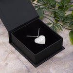 "1UP" Engraved Sterling Silver Heart Necklace