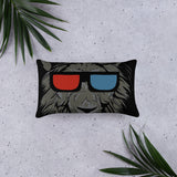 "Anaglyph Lion" Basic Pillow