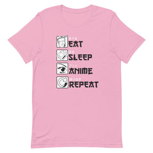 Eat, Sleep, Anime, Repeat Short-Sleeve Unisex T-Shirt