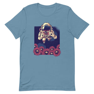 "Floral Astronaut Photographer" Short-Sleeve Unisex T-Shirt