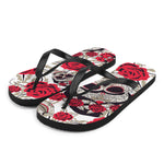 "Sugar Skull And Roses" Flip-Flops