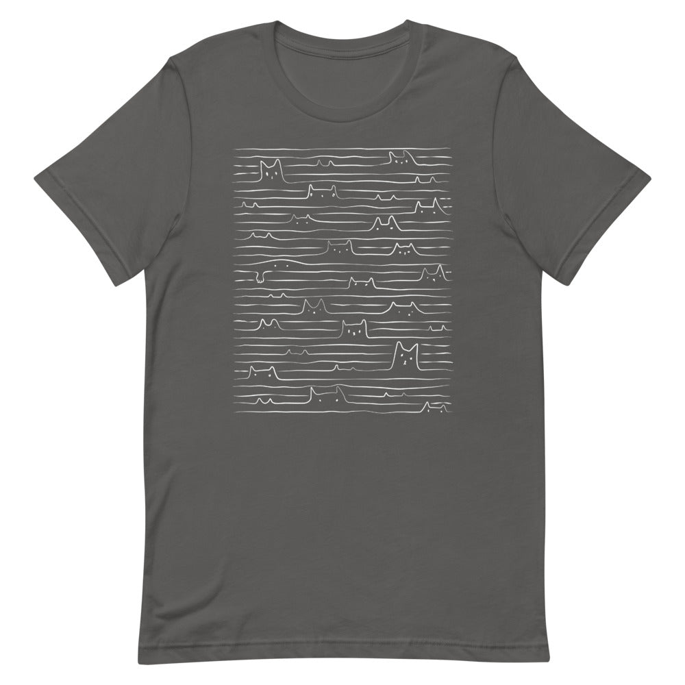 "Cat Line Art" Short-Sleeve Unisex T-Shirt