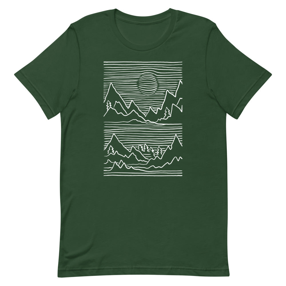 "3D Mountain Stroke" Short-Sleeve Unisex T-Shirt