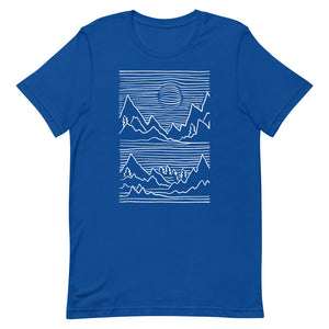 "3D Mountain Stroke" Short-Sleeve Unisex T-Shirt