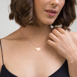"Player Two" Engraved Sterling Silver Heart Necklace